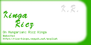 kinga ricz business card